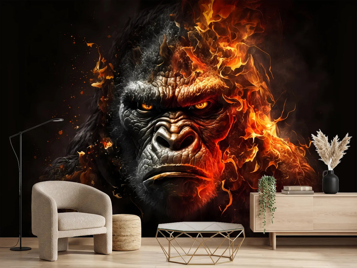 photo-wallpaper-a-portrait-of-a-gorilla-made-of-fire-and-smoke