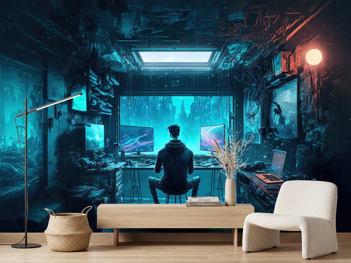 photo-wallpaper-futuristic-guy-room-in-cyberpunk-dystopia-concept-art-illustration