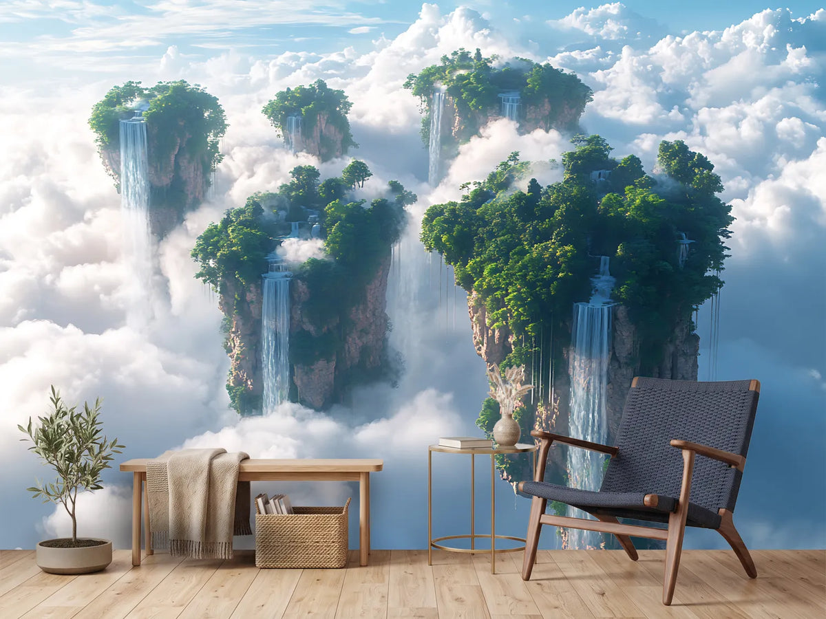 photo-wallpaper-floating-forest-islands-with-waterfalls-above-a-sea-of-clouds
