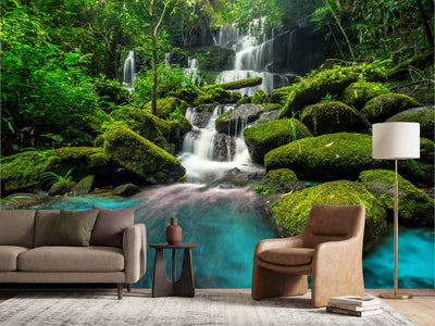 photo-wallpaper-beautiful-waterfall-in-green-forest-in-jungle
