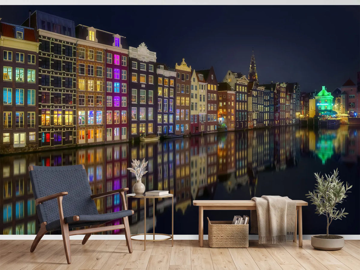 photo-wallpaper-amsterdam-night-reflections