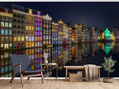 photo-wallpaper-amsterdam-night-reflections