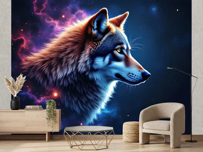 photo-wallpaper-wolf-in-profile-against-a-glowing-blue-and-violet-nebula