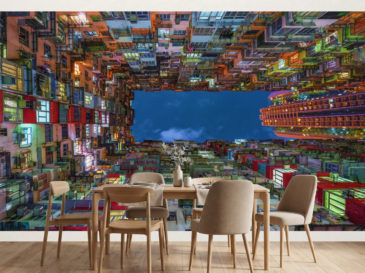 photo-wallpaper-illuminated-city-maze