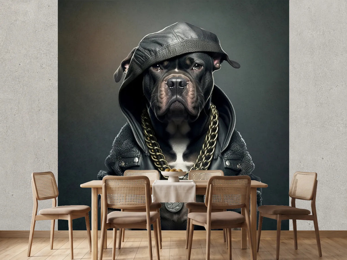 photo-wallpaper-bulldog-in-a-black-leather-jacket-with-a-heavy-gold-chain