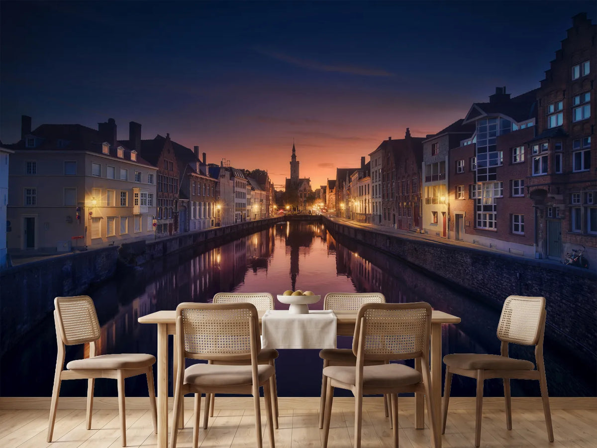 photo-wallpaper-sunset-in-brugge