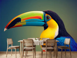 photo-wallpaper-portrait-of-a-tropical-toucan-bird-generitive-ai-2