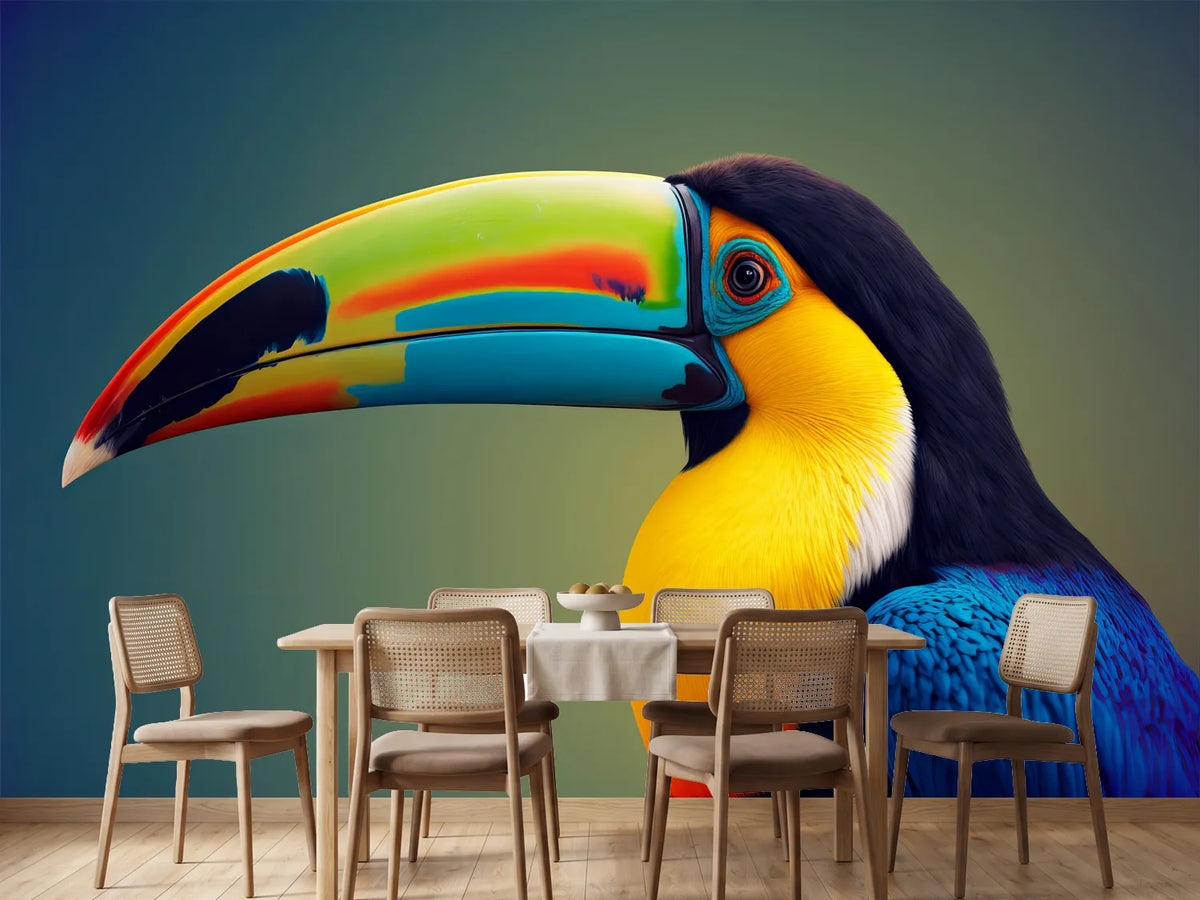 photo-wallpaper-portrait-of-a-tropical-toucan-bird-generitive-ai-2