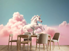 photo-wallpaper-a-write-unicorn-riding-a-pink-candy-cotton-cloud