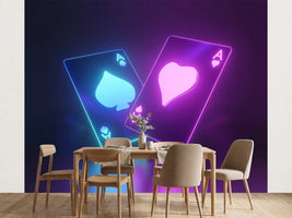 photo-wallpaper-two-ace-cards-glowing-in-turquoise-and-pink-neon-light