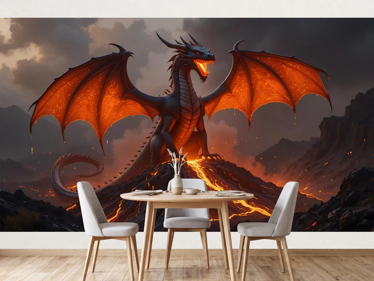 photo-wallpaper-dragon-with-glowing-wings-above-streaming-lava