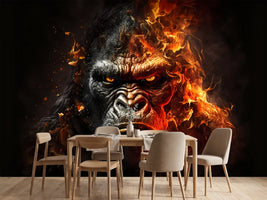 photo-wallpaper-a-portrait-of-a-gorilla-made-of-fire-and-smoke