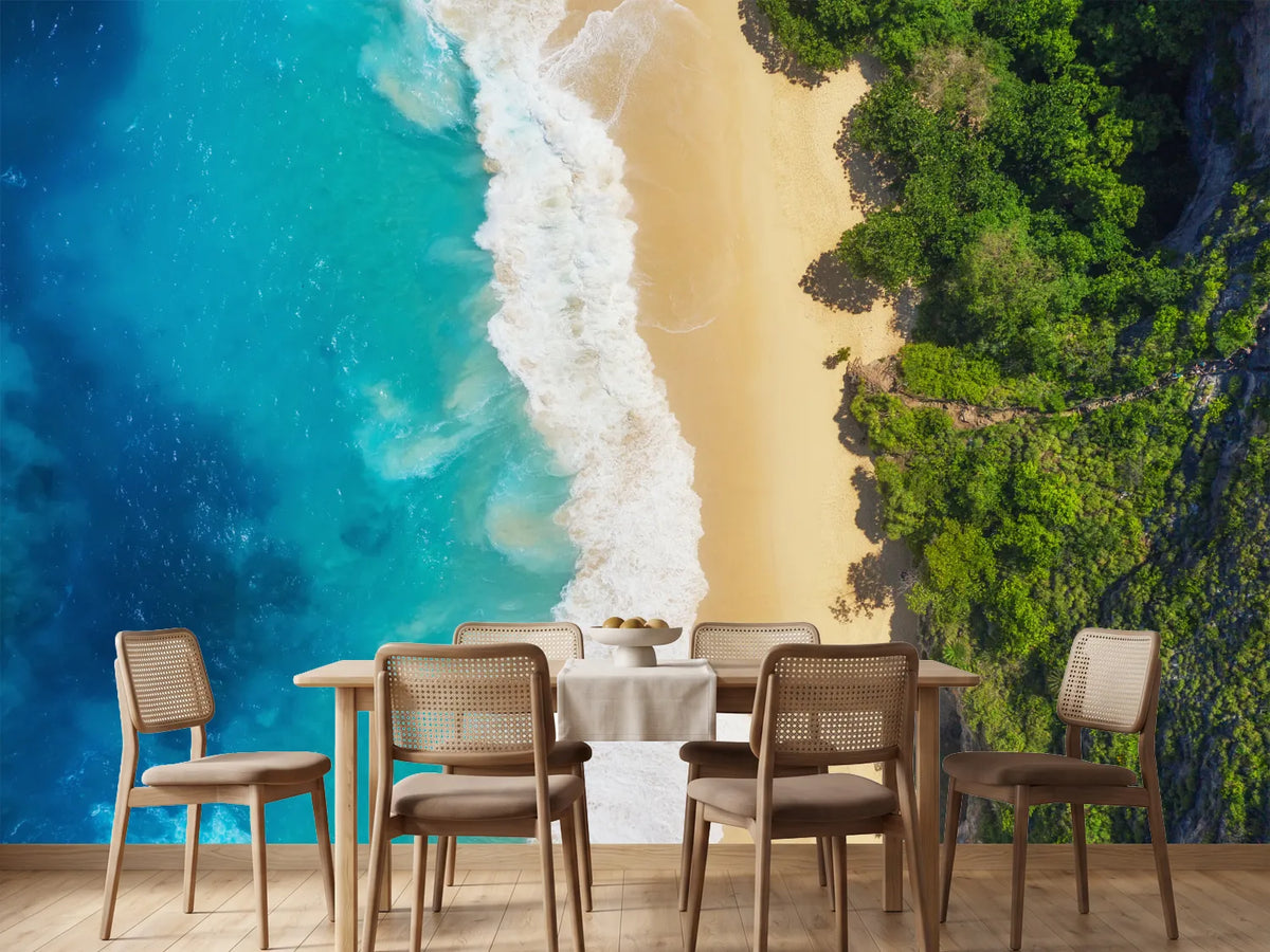 photo-wallpaper-turquoise-surf-on-a-sandy-beach-with-lush-tropical-coastline-from-above