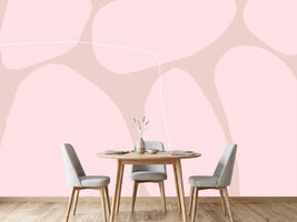 photo-wallpaper-pink-organic-shapes-and-thin-white-lines