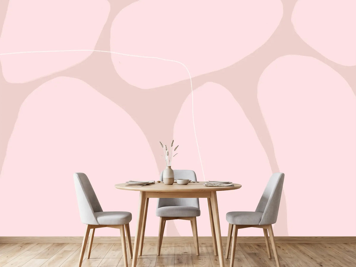 photo-wallpaper-pink-organic-shapes-and-thin-white-lines
