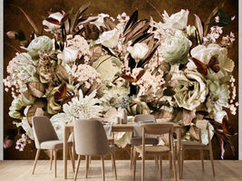 photo-wallpaper-vintage-floral-butterflies