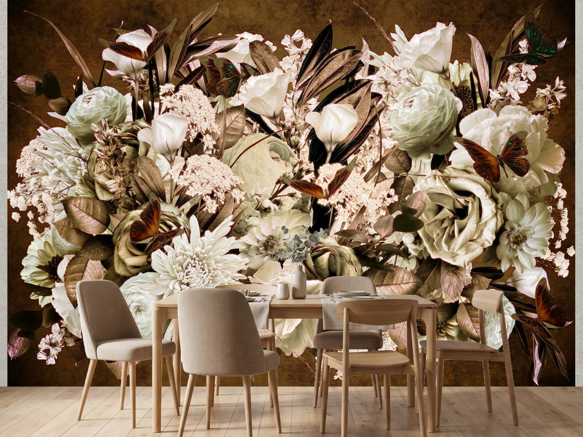 photo-wallpaper-vintage-floral-butterflies