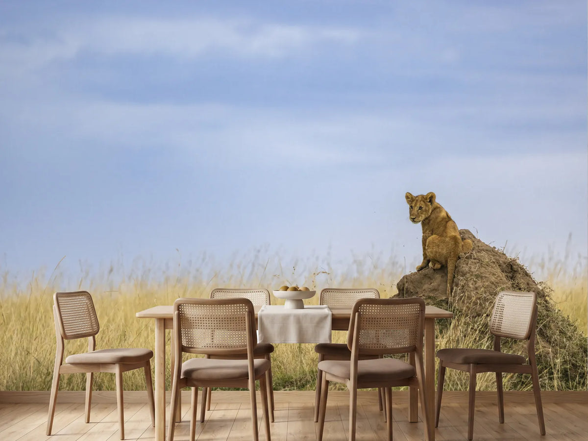 photo-wallpaper-curious-lion-cub-savanna