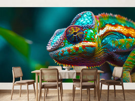photo-wallpaper-close-up-colorful-chameleon-tropical-wildlife-animal-color-changing