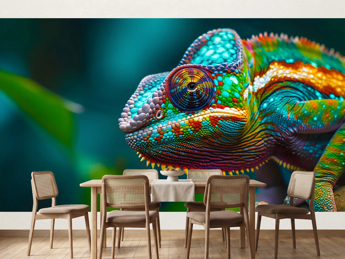 photo-wallpaper-close-up-colorful-chameleon-tropical-wildlife-animal-color-changing