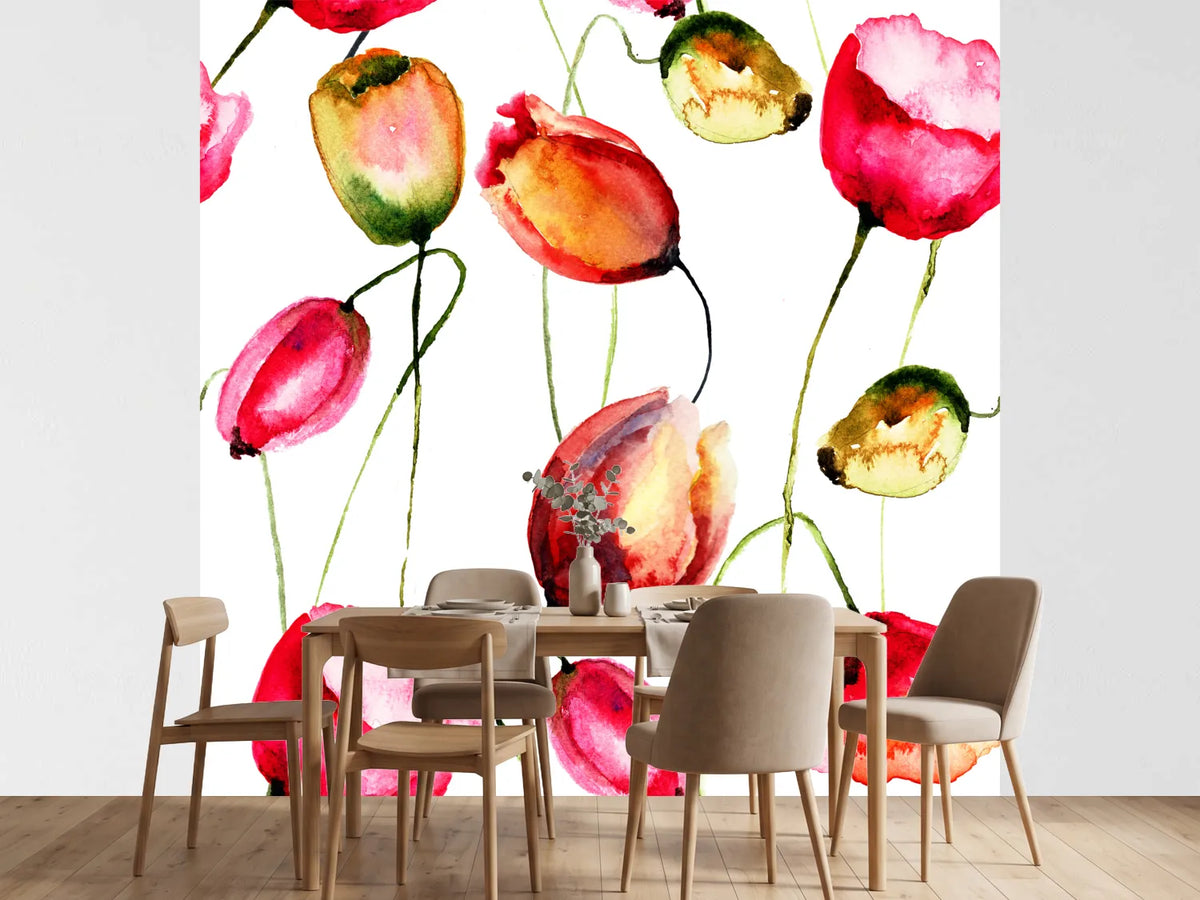 photo-wallpaper-painting-the-tulips