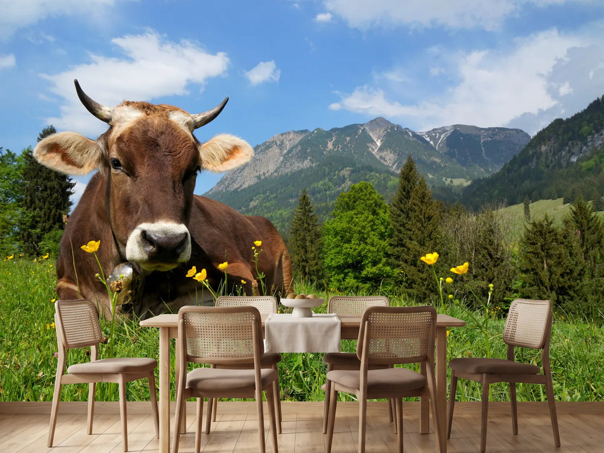 photo-wallpaper-cow-lying-in-grass-on-alpine-pasture-bavaria