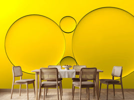photo-wallpaper-vibrant-yellow-liquid-spheres