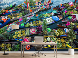 photo-wallpaper-banjarmasin-floating-market
