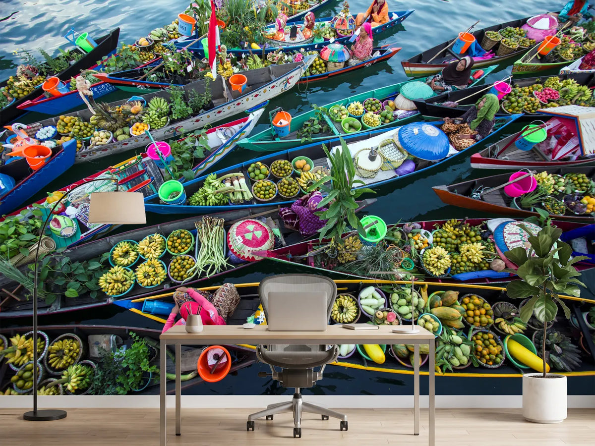 photo-wallpaper-banjarmasin-floating-market
