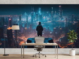 photo-wallpaper-silhouette-above-a-neon-blue-megacity-at-night