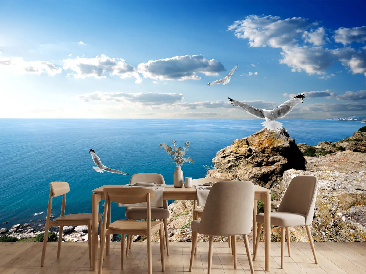 photo-wallpaper-the-seagulls-and-the-sea