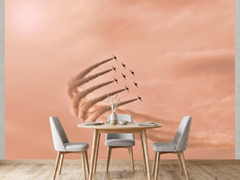 photo-wallpaper-sunset-airshow-formation
