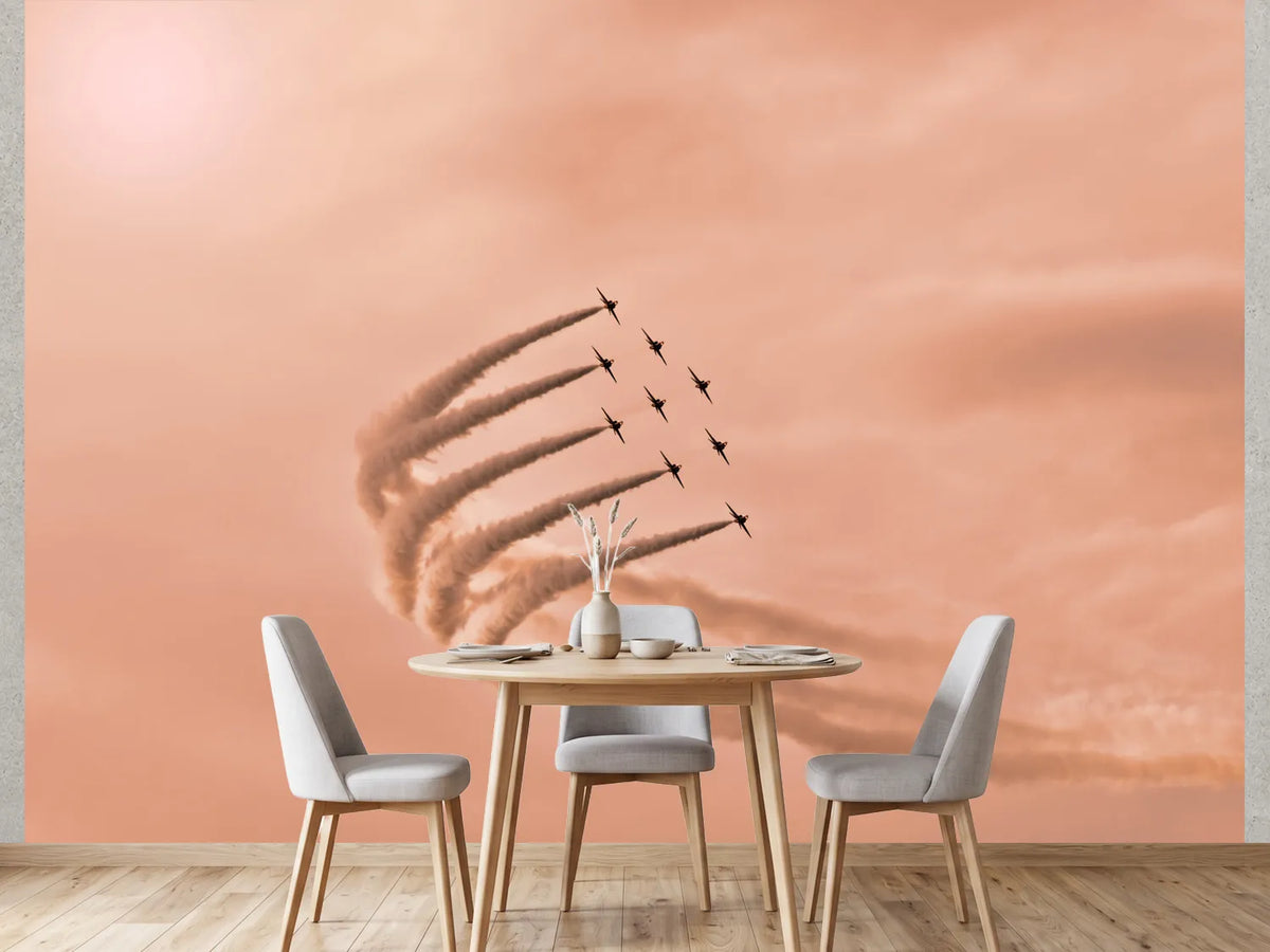 photo-wallpaper-sunset-airshow-formation