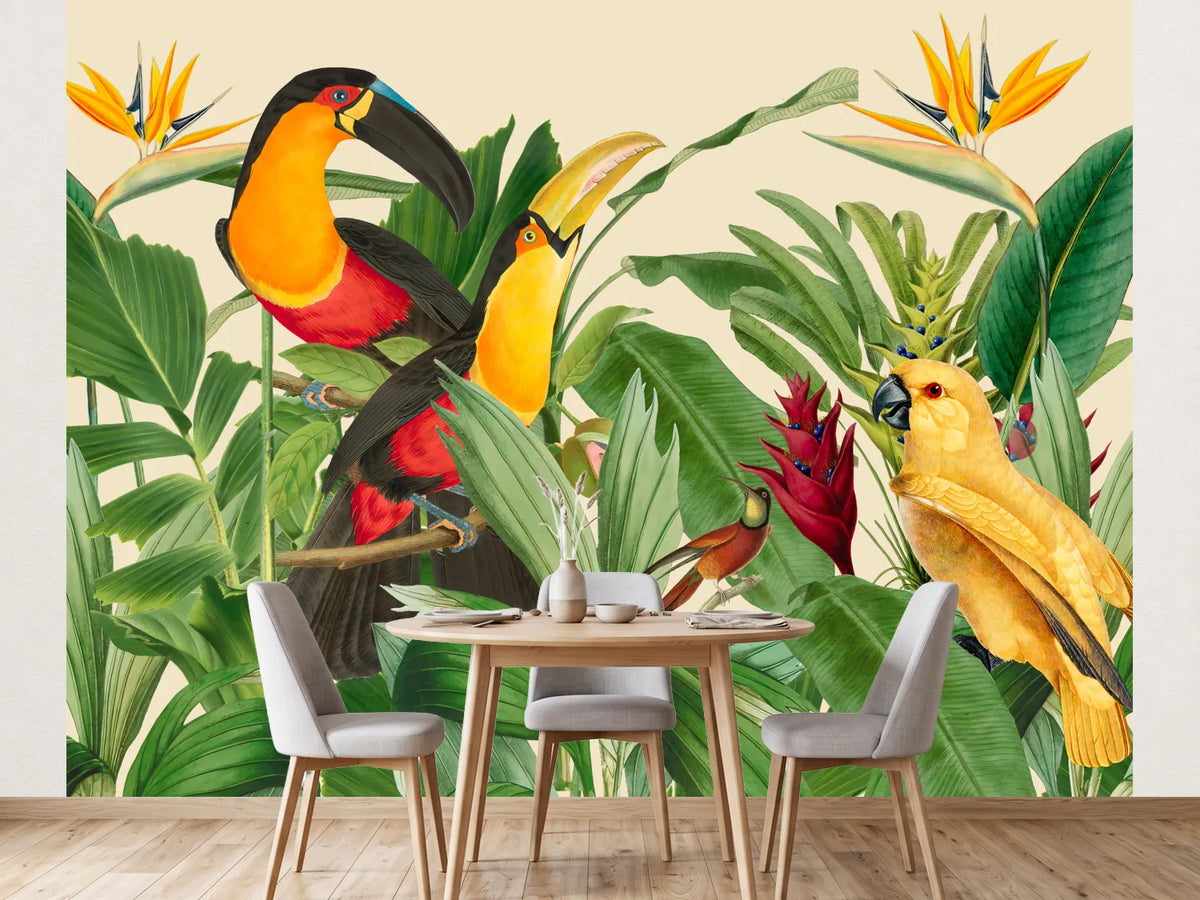photo-wallpaper-exotic-rainforest-birds