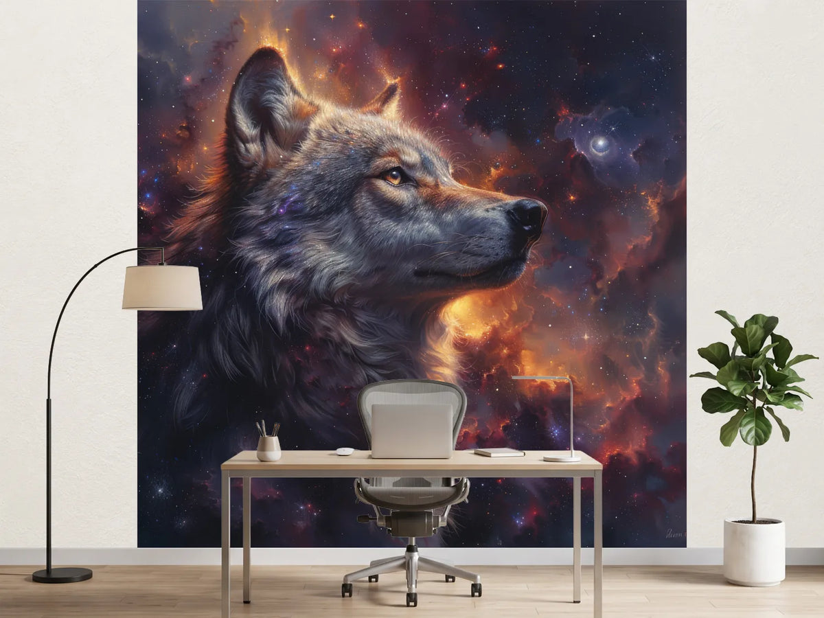 photo-wallpaper-wolf-in-profile-against-a-glowing-nebula