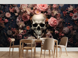 photo-wallpaper-beautiful-halloween-skull-decorated-peonies-roses-flowers