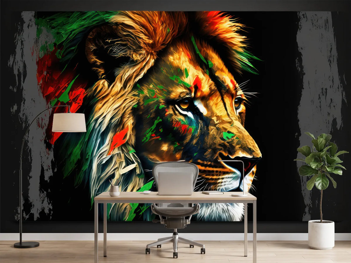 photo-wallpaper-the-colors-of-the-king-of-the-animals