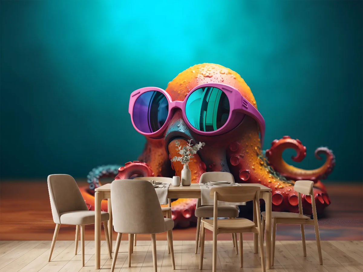 photo-wallpaper-octopus-in-pink-sunglasses-against-turquoise