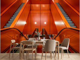 photo-wallpaper-vibrant-orange-escalators