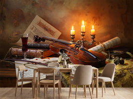 photo-wallpaper-still-life-with-violin-and-candles