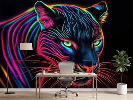 photo-wallpaper-a-striking-neon-black-panther-with-radiant-glowing-lines