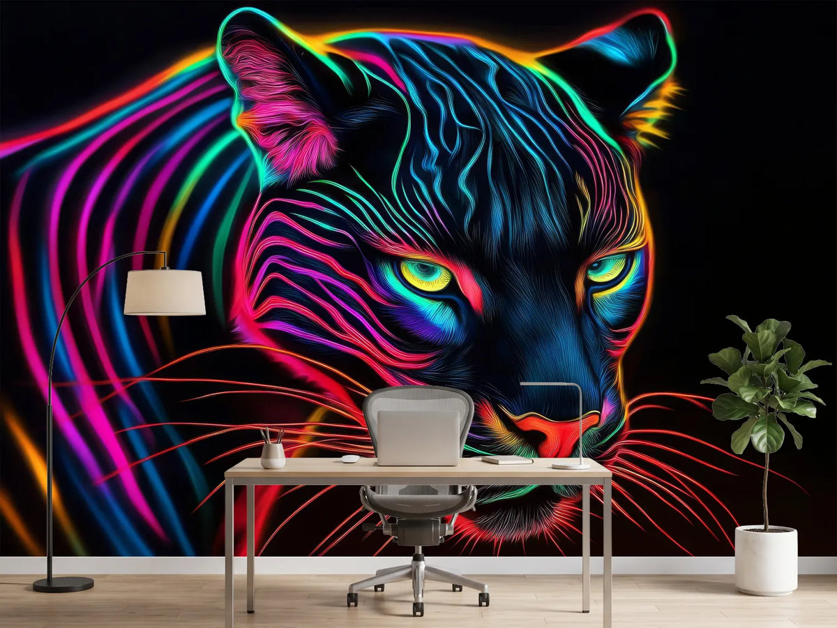 photo-wallpaper-a-striking-neon-black-panther-with-radiant-glowing-lines