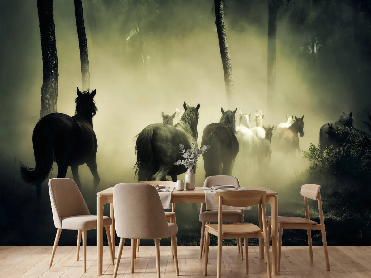 photo-wallpaper-horses-in-the-forest