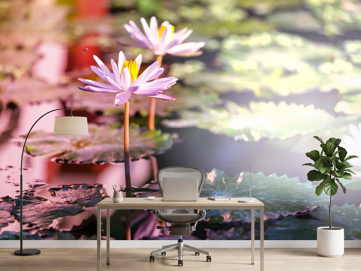 photo-wallpaper-lilies-in-pond