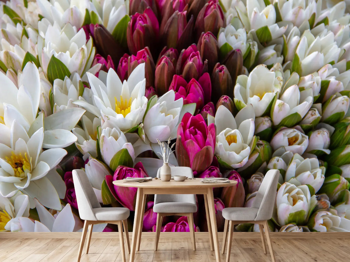 photo-wallpaper-a-bouquet-of-water-lilies