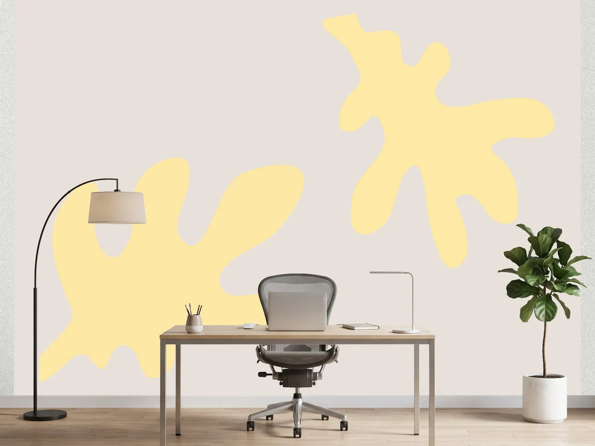 photo-wallpaper-yellow-organic-shapes