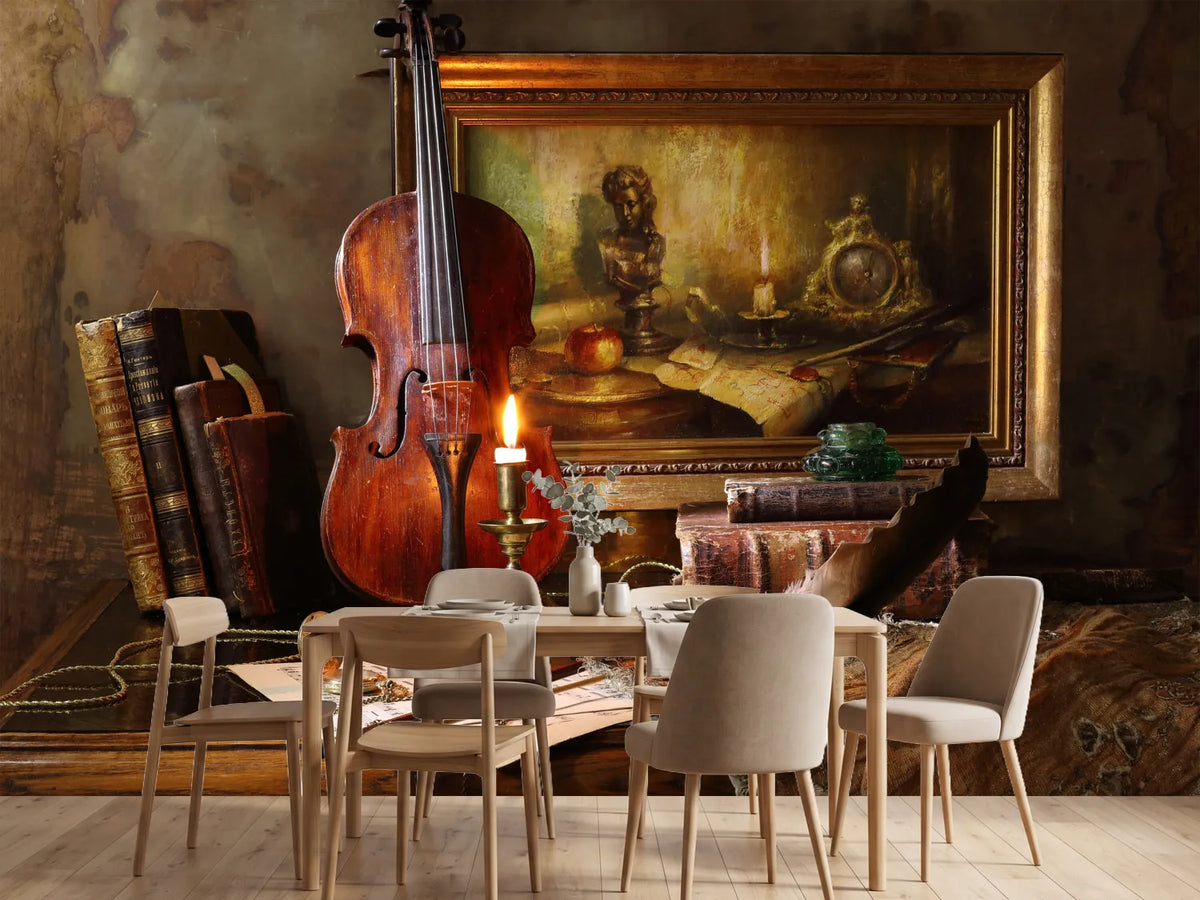 photo-wallpaper-still-life-with-violin-and-painting-ii