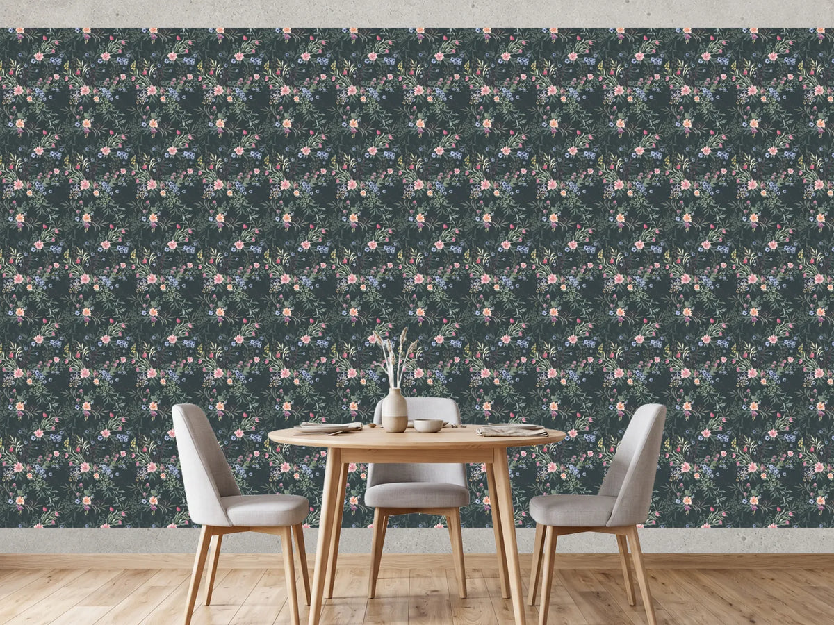 photo-wallpaper-vintage-rose-garden-pattern