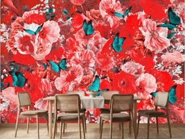 photo-wallpaper-vibrant-floral-butterflies