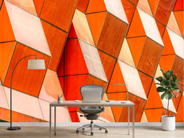 photo-wallpaper-orange-diamond-panels-forming-a-geometric-facade-pattern